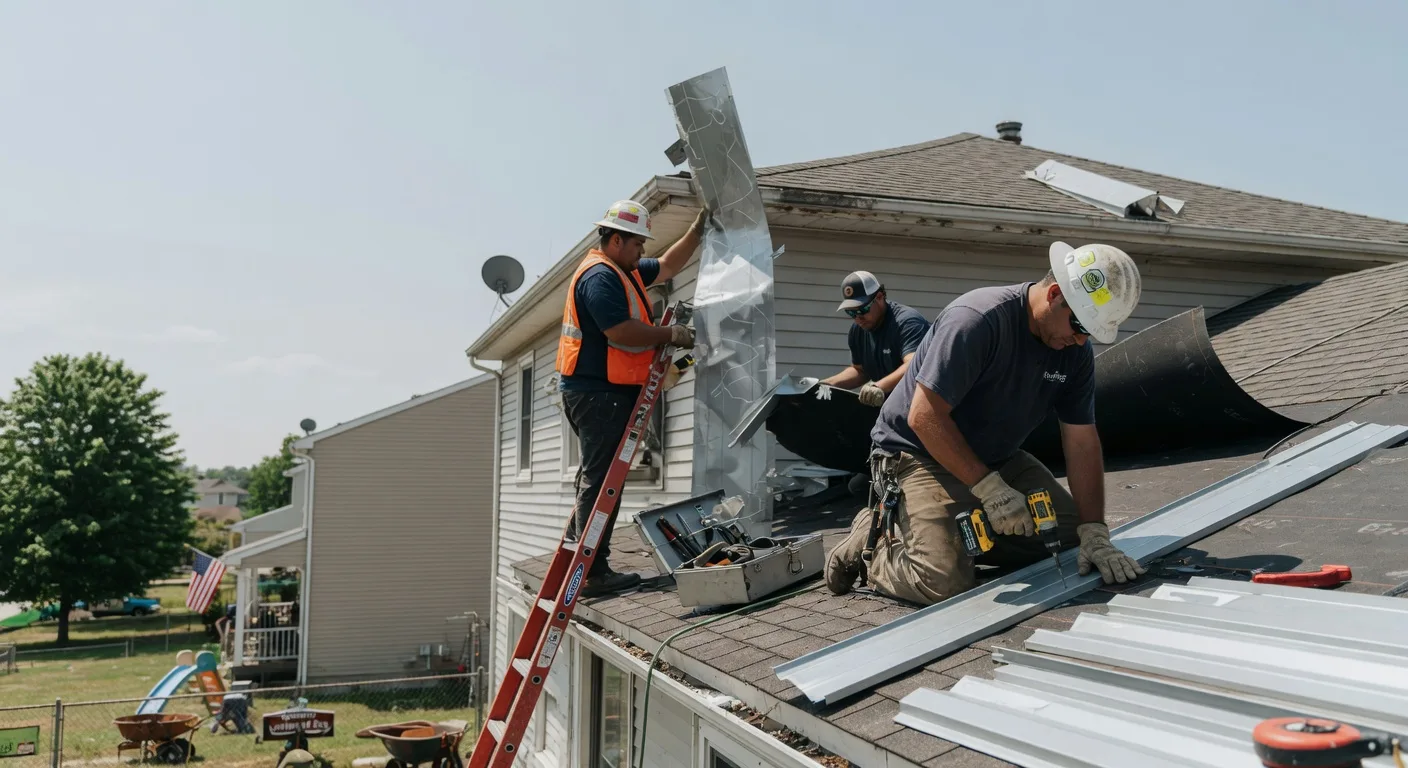 Storm Damage Metal Roof Repair in Rockport, WV